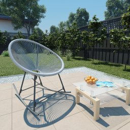 Balansoar de exterior tip luna, gri, poliratan GartenMobel Dekor