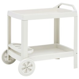 Carucior de bauturi, alb, 69 x 53 x 72 cm, plastic GartenMobel Dekor
