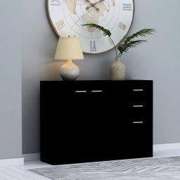 Servanta, negru, 105x30x75 cm, PAL GartenMobel Dekor