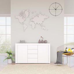 Servanta, alb extralucios, 120 x 36 x 69 cm, PAL GartenMobel Dekor