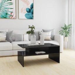 Masuta de cafea, gri extralucios, 90x60x42,5 cm, PAL GartenMobel Dekor