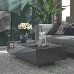 Masuta de cafea, gri extralucios, 115x60x31 cm, PAL GartenMobel Dekor
