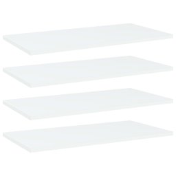 Placi biblioteca, 4 buc., alb, 60 x 30 x 1,5 cm, PAL GartenMobel Dekor