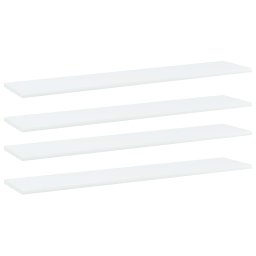 Placi biblioteca, 4 buc., alb, 100 x 20 x 1,5 cm, PAL GartenMobel Dekor