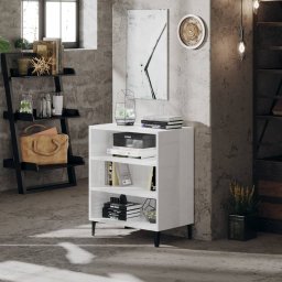 Servanta, alb extralucios, 57x35x70 cm, PAL GartenMobel Dekor
