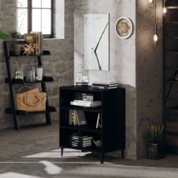 Servanta, negru extralucios, 57x35x70 cm, PAL GartenMobel Dekor