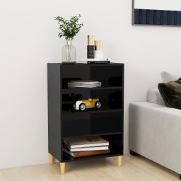 Servanta, negru extralucios, 57x35x90 cm, PAL GartenMobel Dekor