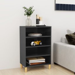 Servanta, gri extralucios, 57x35x90 cm, PAL GartenMobel Dekor