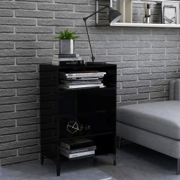 Servanta, negru extralucios, 57x35x90 cm, PAL GartenMobel Dekor