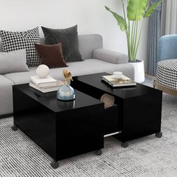 Masuta de cafea, negru, 75x75x38 cm ,PAL GartenMobel Dekor