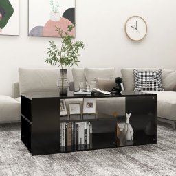 Masuta de cafea, negru, 100x50x40 cm, PAL GartenMobel Dekor