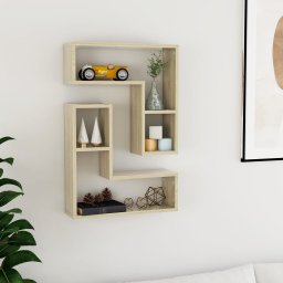 Rafturi de perete, 2 buc., stejar sonoma, 50x15x50 cm, PAL GartenMobel Dekor