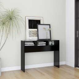 Masa consola, negru, 105x30x80 cm, PAL GartenMobel Dekor
