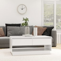 Masuta de cafea, alb, 102,5x55x44 cm, PAL GartenMobel Dekor