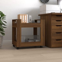Carucior de birou, stejar maro, 60x45x60 cm, lemn prelucrat GartenMobel Dekor
