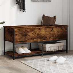 Banca depozitare, stejar fumuriu, 100x42,5x47 cm lemn prelucrat GartenMobel Dekor