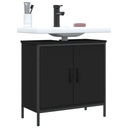Dulap pentru chiuveta baie, negru, 60x30x60 cm, lemn prelucrat GartenMobel Dekor