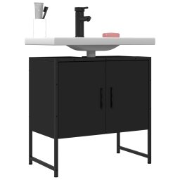 Dulap pentru chiuveta baie, negru, 60x33x60 cm, lemn prelucrat GartenMobel Dekor