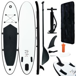 Set de placa SUP gonflabila , negru si alb GartenMobel Dekor