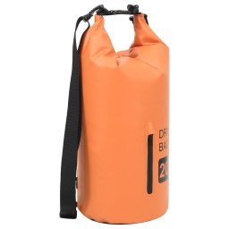 Rucsac impermeabil cu fermoar, portocaliu, 20 L, PVC GartenMobel Dekor