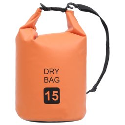 Rucsac impermeabil, portocaliu, 15 L, PVC GartenMobel Dekor