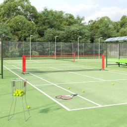 Plasa de tenis, negru si rosu, 500x100x87 cm, poliester GartenMobel Dekor