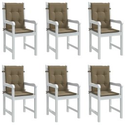 Perne scaun cu spatar mic 6 buc. melanj taupe 100x50x4cm textil GartenMobel Dekor
