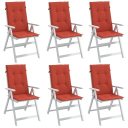 Perne scaun spatar înalt, 6 buc. melanj rosu 120x50x4 cm textil GartenMobel Dekor