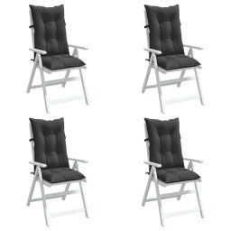 Perne scaun cu spatar înalt, 4 buc. antracit 120x50x7 cm textil GartenMobel Dekor