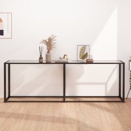Masa consola, transparent, 220x35x75,5 cm, sticla securizata GartenMobel Dekor