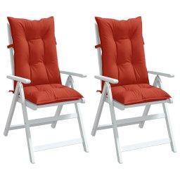 Perne scaun spatar înalt, 2 buc. melanj rosu 120x50x7 cm textil GartenMobel Dekor
