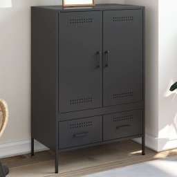 Dulap înalt, negru, 68x39x101,5 cm, otel laminat la rece GartenMobel Dekor