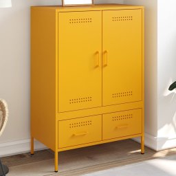 Dulap înalt, galben mustar, 68x39x101,5cm, otel laminat la rece GartenMobel Dekor