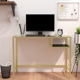 Birou de calculator transparent 100x36x74 cm sticla securizata GartenMobel Dekor