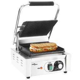 Grill Panini cu striatii, 31x30,5x20 cm, inox, 1800 W GartenMobel Dekor