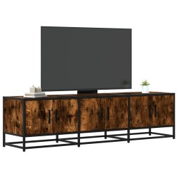 Dulap TV stejar fumuriu, 150x35x41 cm lemn prelucrat si metal GartenMobel Dekor