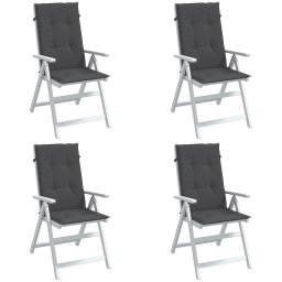 Perne scaun cu spatar înalt, 4 buc. antracit 120x50x4 cm textil GartenMobel Dekor