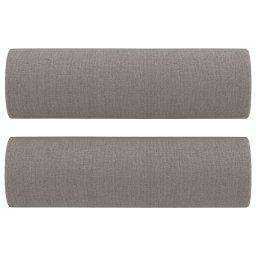 Set 2 Perne Decorative pentru Canapea, Material Textil, Culoare Gri Taupe, Diametru 15cm, Lungime 50cm
