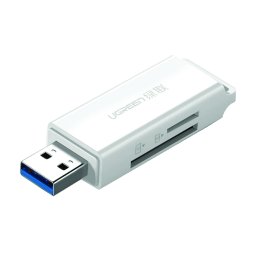 Cititor de carduri Ugreen CM104, Intrare USB 3.0, Sloturi TF / SD, Alb SmartElectro IntelligentHouse