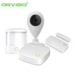 Kit sistem de securitate Orvibo 5 in 1, Mini Hub protocol ZigBee, Senzori Usa, PIR, Camera Video SmartElectro IntelligentHouse