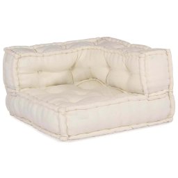 Set fotolii puf modulare, 3 buc, crem, textil GartenMobel Dekor