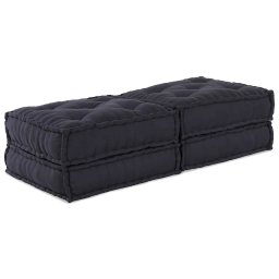Fotolii puf modulare, 2 buc., antracit, textil GartenMobel Dekor