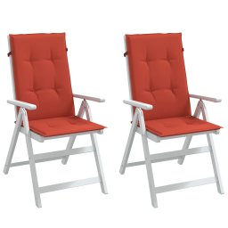 Perne scaun spatar înalt, 2 buc. melanj rosu 120x50x4 cm textil GartenMobel Dekor