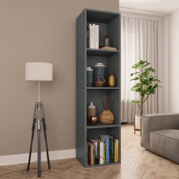 Biblioteca/Comoda TV, gri, 36 x 30 x 143 cm, PAL GartenMobel Dekor