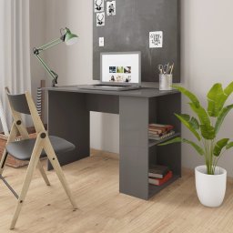 Birou, gri extralucios, 110 x 60 x 73 cm, PAL GartenMobel Dekor