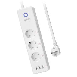 Prelungitor Smart Gosund P1, 3680W, Control prin aplicatie, 3 Prize, 3 Porturi USB SmartElectro IntelligentHouse