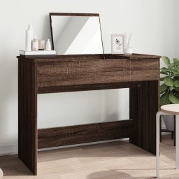 Masa de toaleta cu oglinda, stejar maro, 100x45x76 cm GartenMobel Dekor