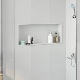 Nisa de Dus Alb 75 x 30 x 9.5 cm Oţel inoxidabil GartenMobel Dekor