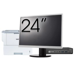 Pachet Calculator Second Hand HP Prodesk 600 G2 Mini PC, Intel Core i5-6500T 2.50GHz, 8GB DDR4, 256GB SSD + Monitor 24" & Imprimanta Brother HL-L6300DW NewTechnology Media