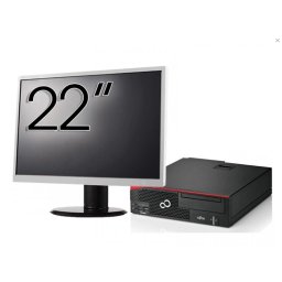 Pachet Calculator Fujitsu Esprimo D756 Desktop, Intel Core i5-6500 3.20GHz, 8GB DDR4, 240GB SSD, DVD-ROM + Monitor 22 Inch + Windows 10 Pro NewTechnology Media
